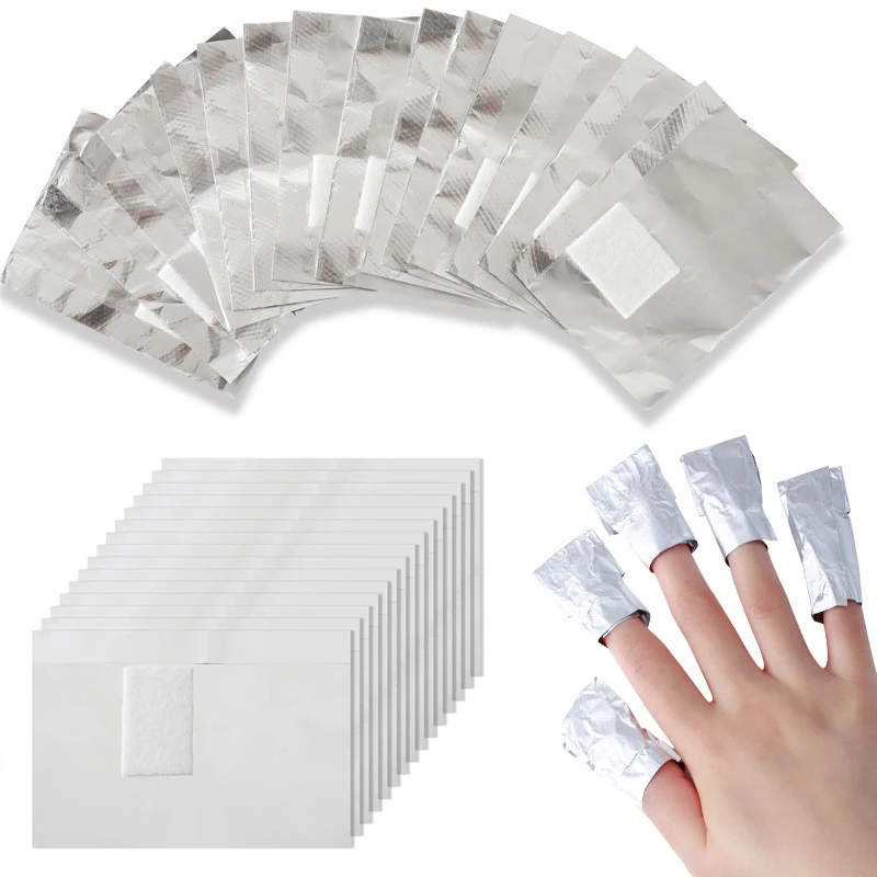 Nail Art Gel - 100Pcs Bag Aluminium Foil Nail Art