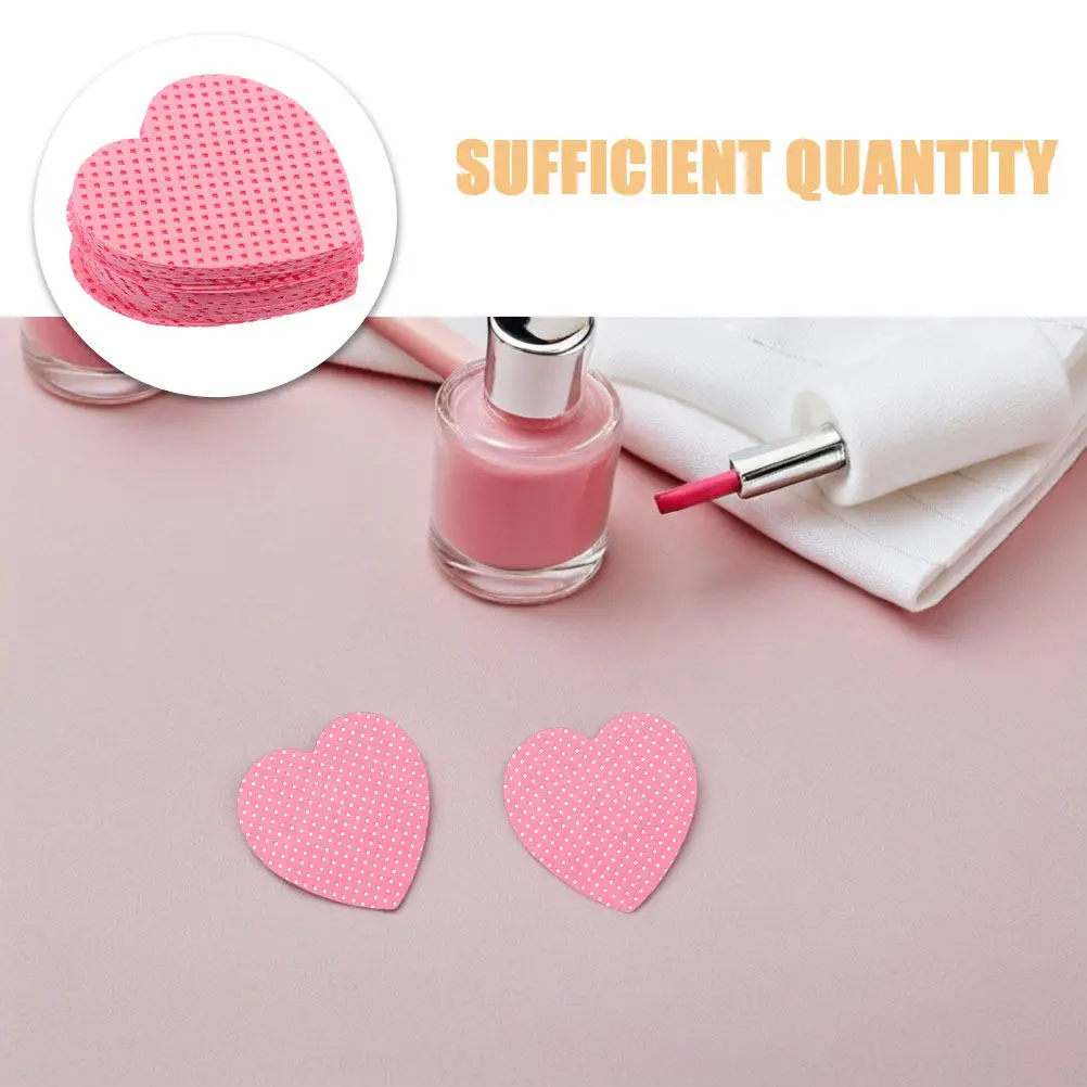 Nail Art Gel - Heart Shaped Lint-Free Nail Wipes, Soft