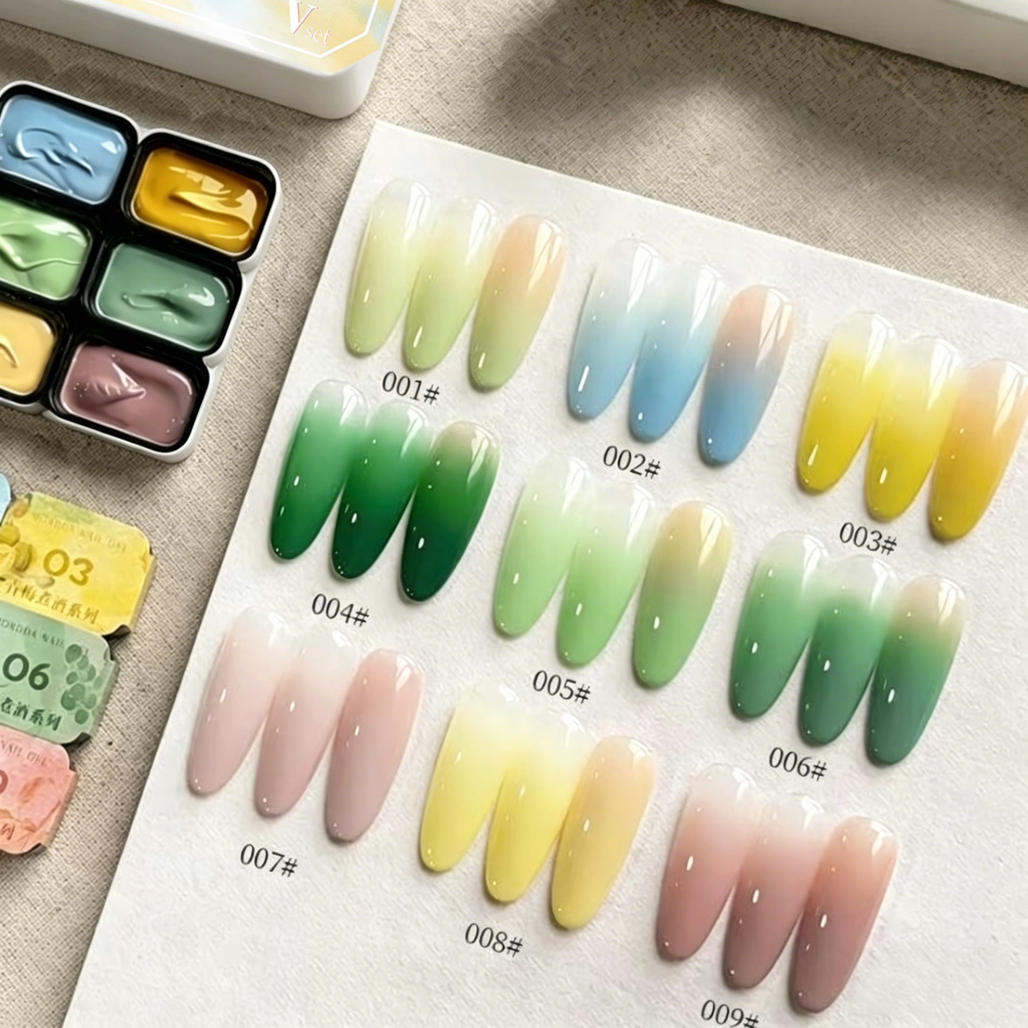 9-color solid nail polish,Bean - Nail Art Painting reseña y precio