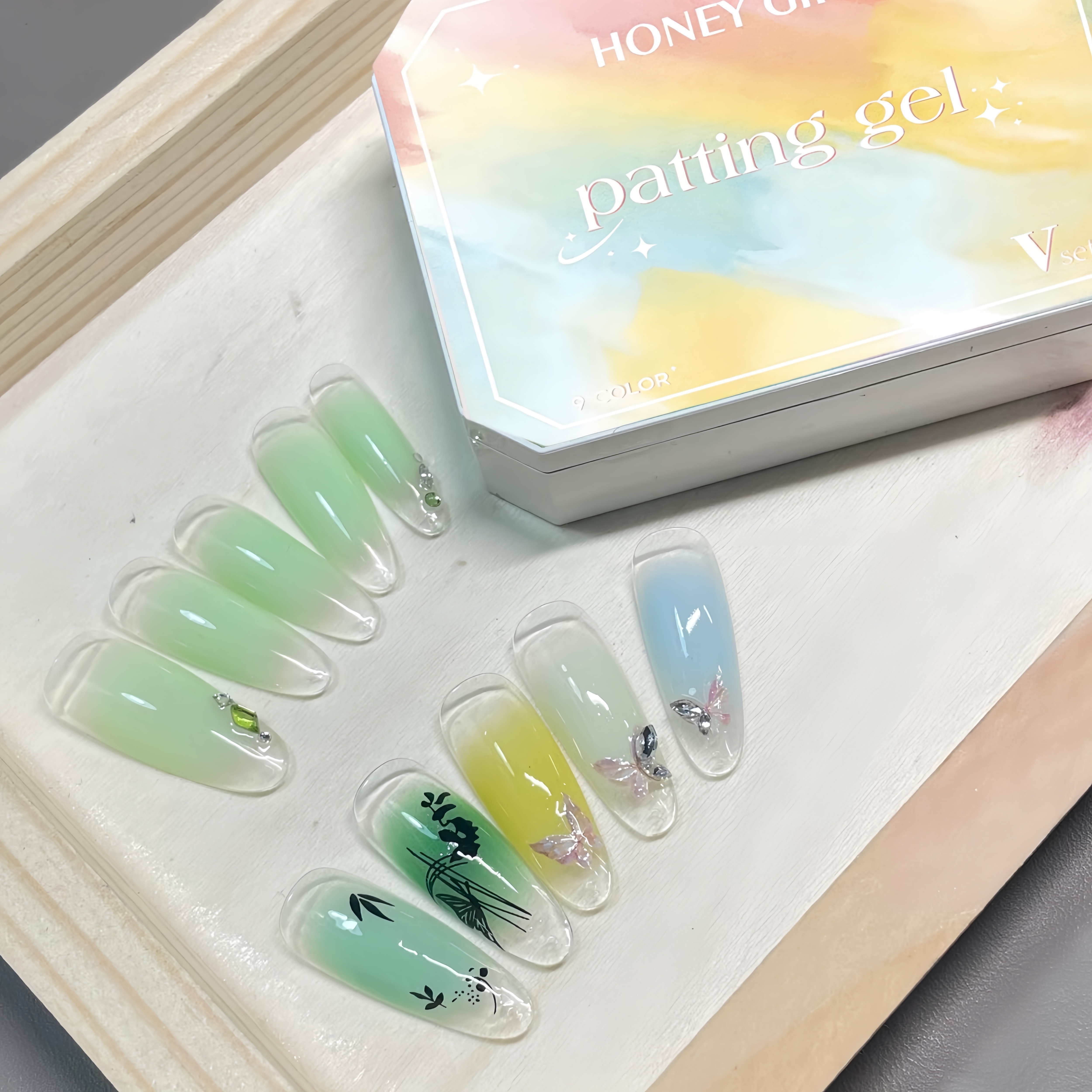 9-color solid nail polish,Bean - Nail Art Painting reseña y precio