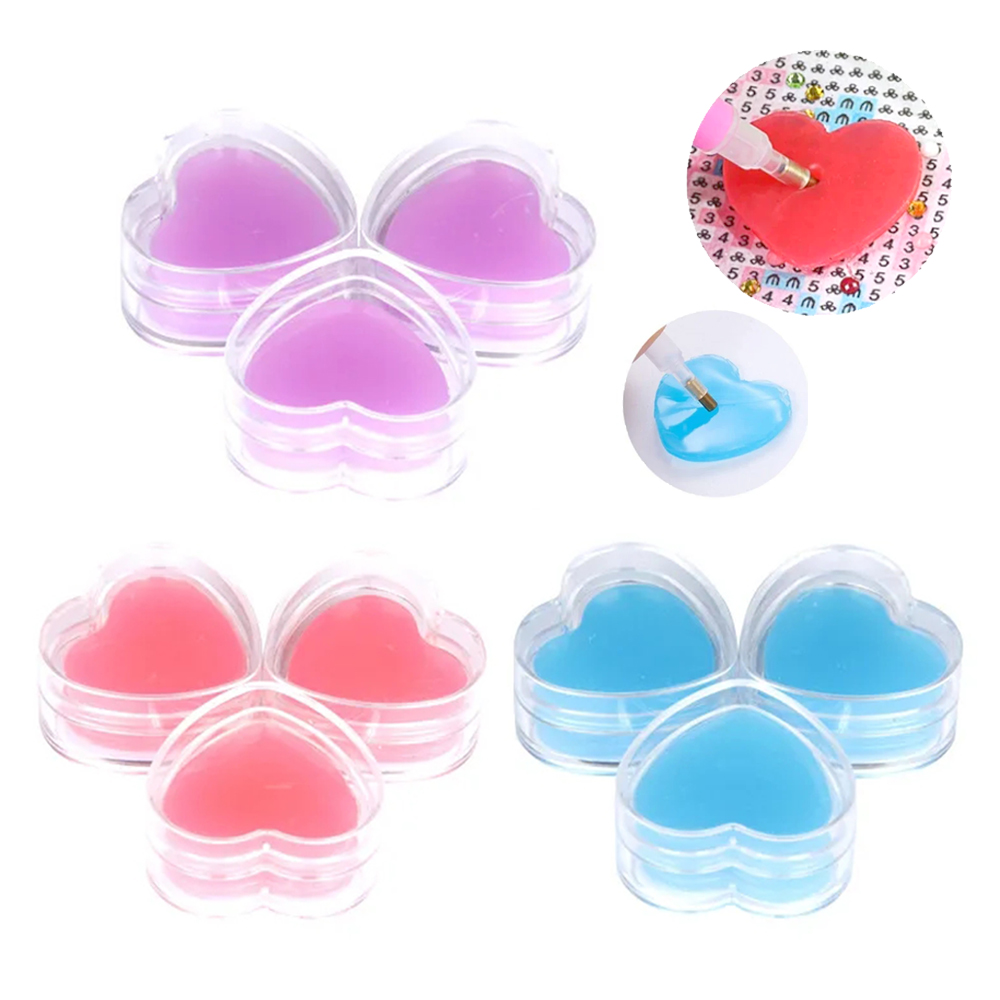 3/6pcs Heart-Shape Diamond Pai - Nail Art Painting reseña y precio