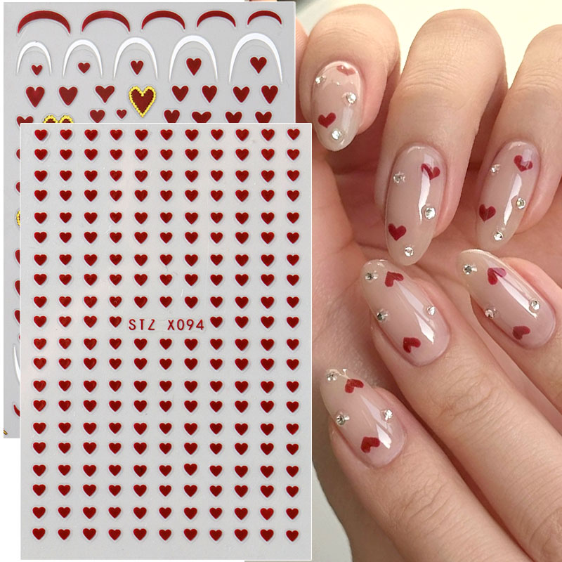 2pcs Mini Love Heart Nail Art  - Nail Art Valentines Day reseña y precio