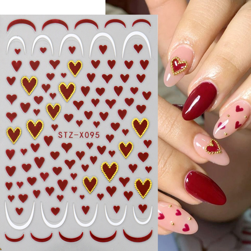 2pcs Mini Love Heart Nail Art  - Nail Art Valentines Day reseña y precio
