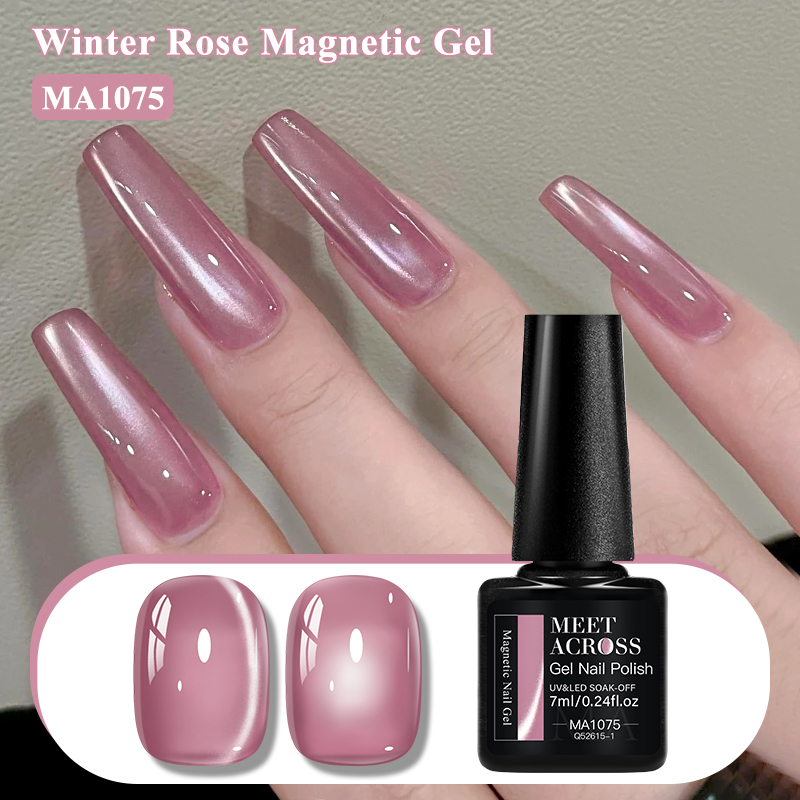Pink Winter Rose Cat Magnetic  - Nail Art Valentines Day reseña y precio