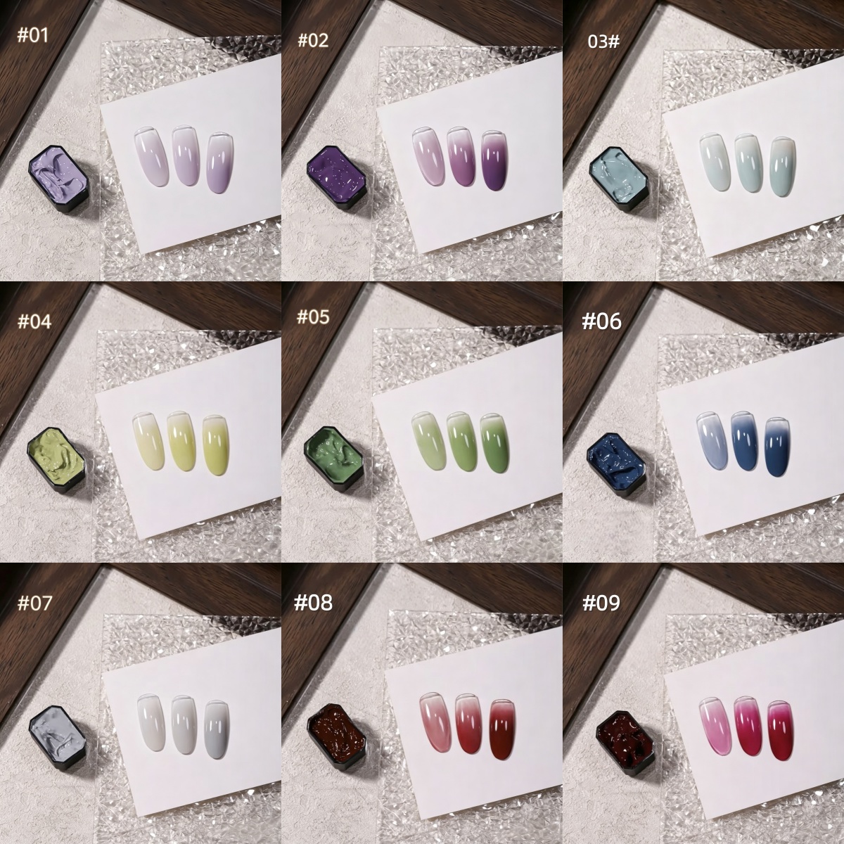 1pc solid  9-grid color painti - Nail Art Painting reseña y precio