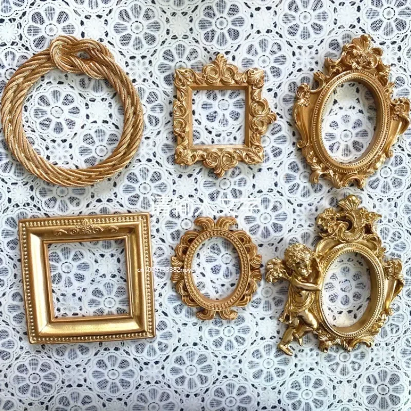 INS Gold Silver Retro Photo Fr - Nail Art Foto reseña y precio