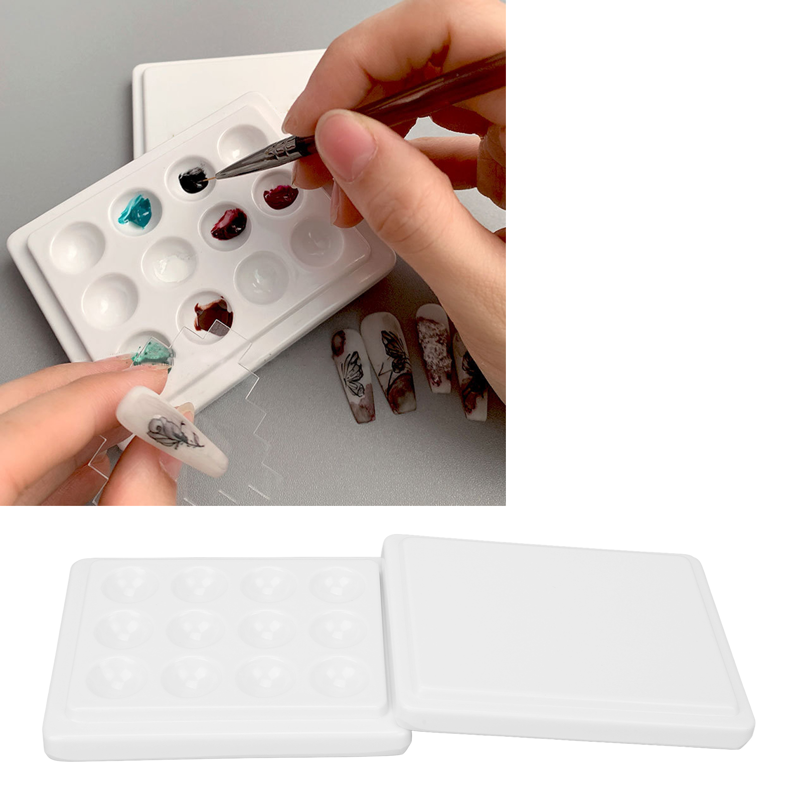 12 Wells Porcelain Paint Palet - Nail Art Painting reseña y precio