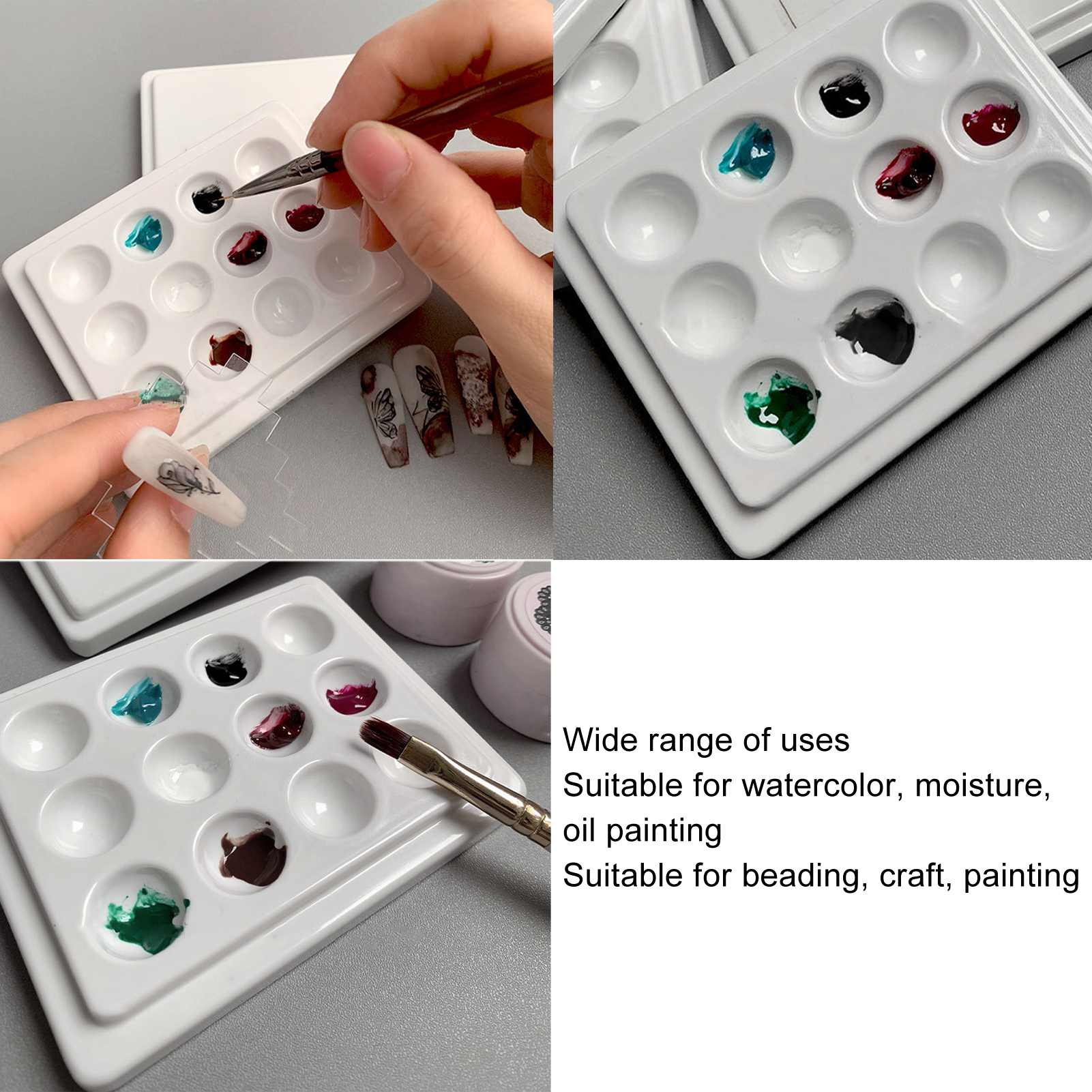 12 Wells Porcelain Paint Palet - Nail Art Painting reseña y precio