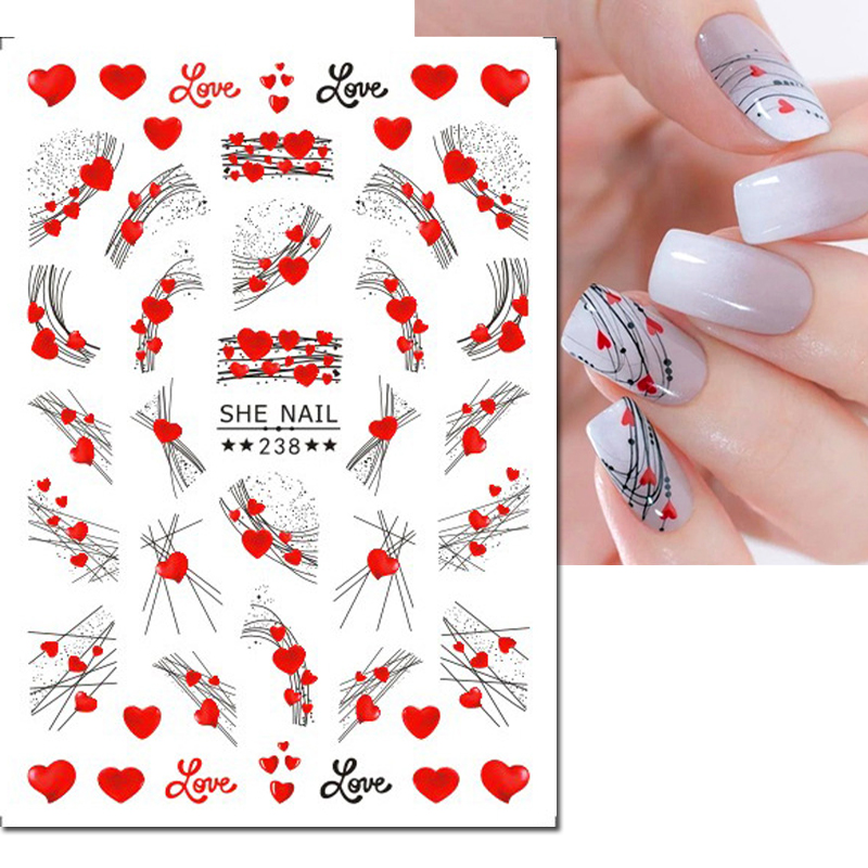 3d Nail Art Decals Geometric L - Nail Art Valentines Day reseña y precio