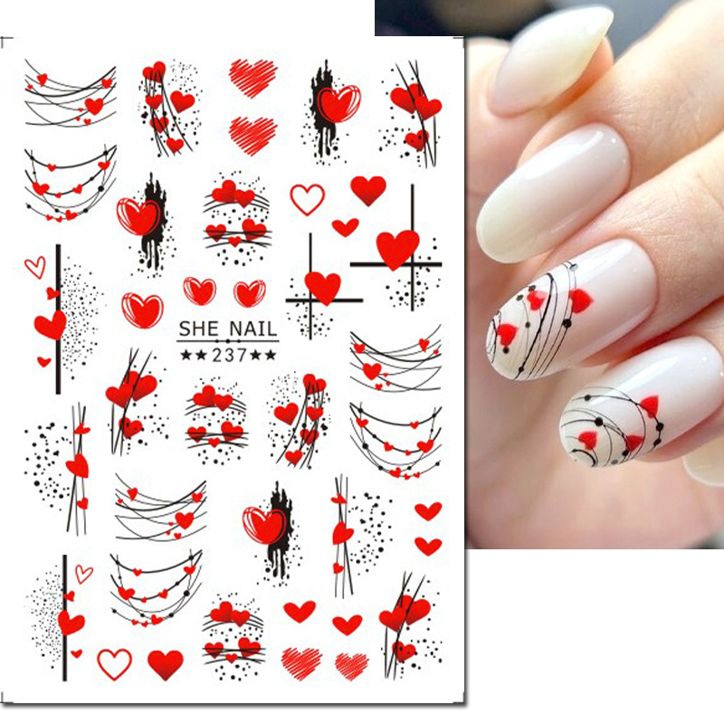 3d Nail Art Decals Geometric L - Nail Art Valentines Day reseña y precio