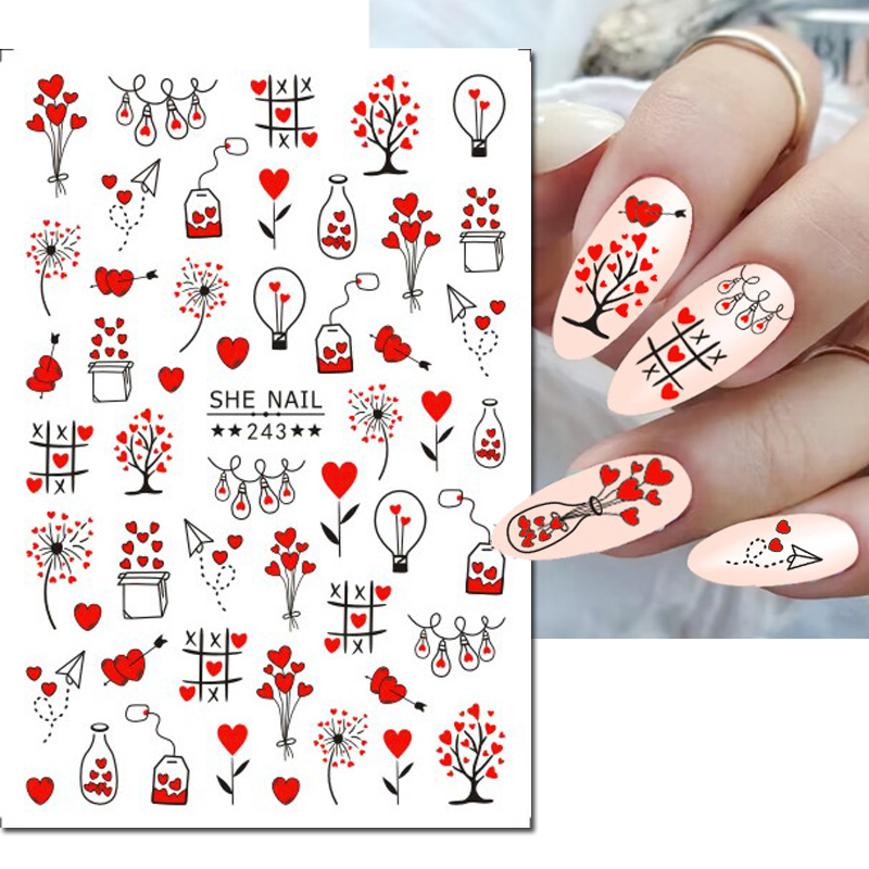 3d Nail Art Decals Geometric L - Nail Art Valentines Day reseña y precio