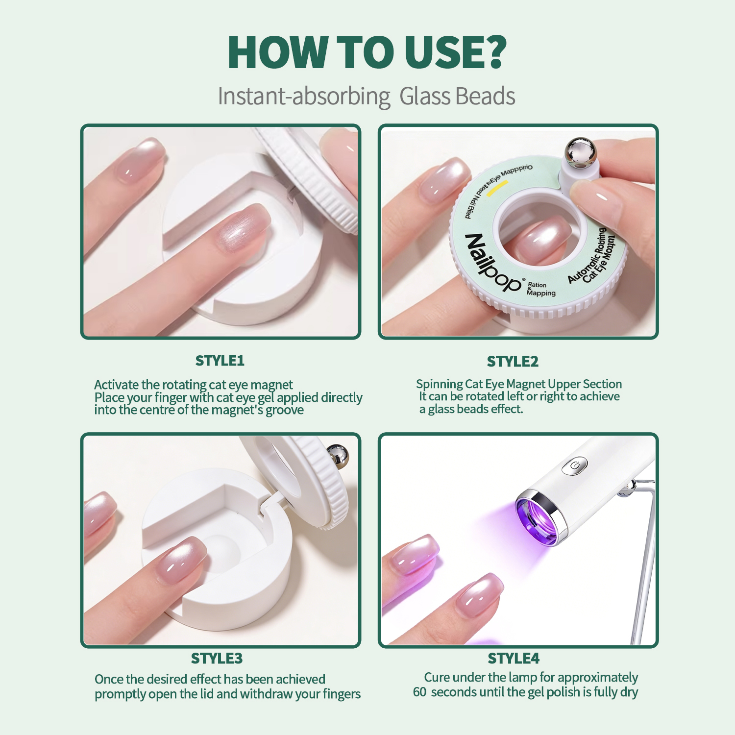 Nailpop Automatic Rotating Cat - Nail Art Pink Cat Eye reseña y precio