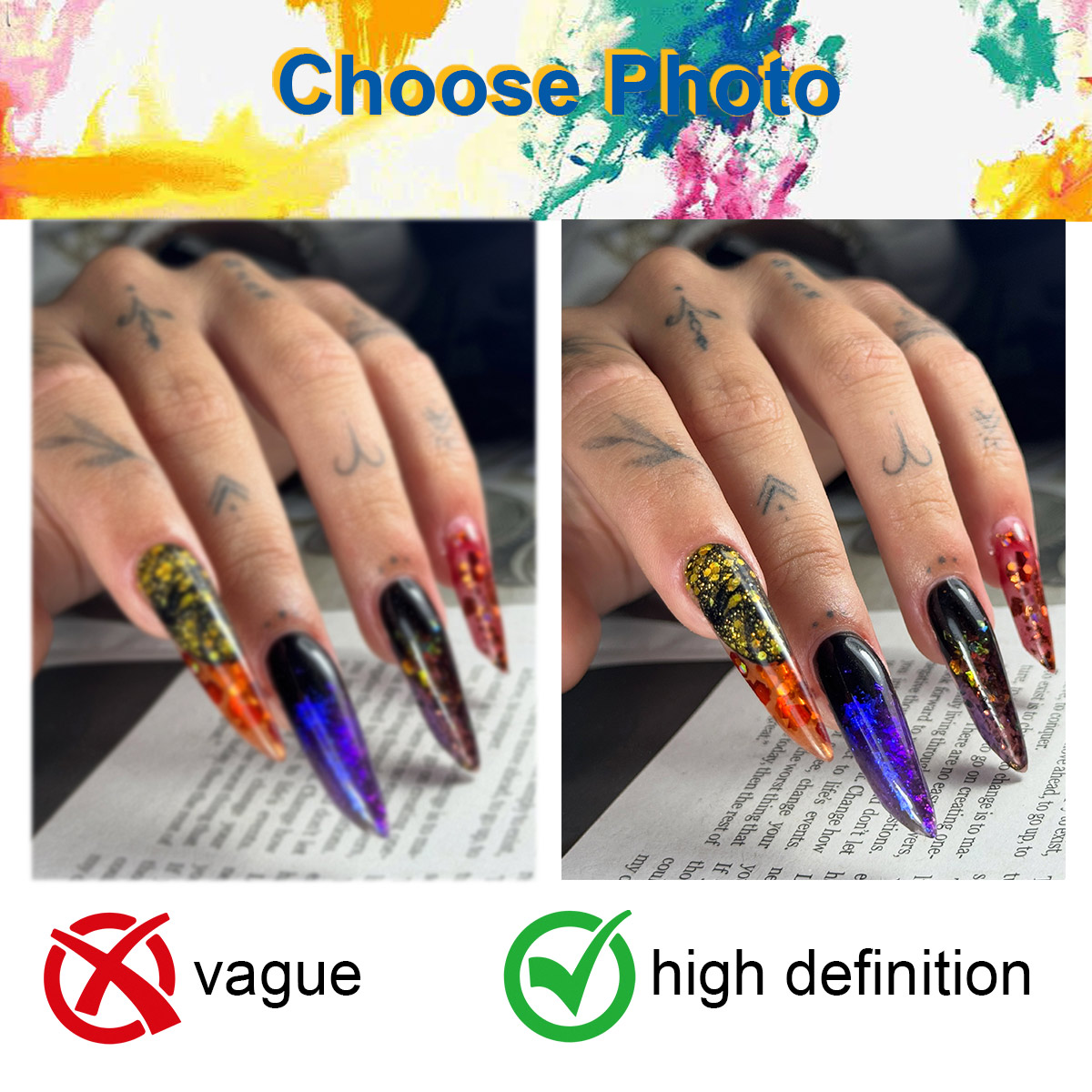 custom photo 1pcs HD printing  - Nail Art Painting reseña y precio