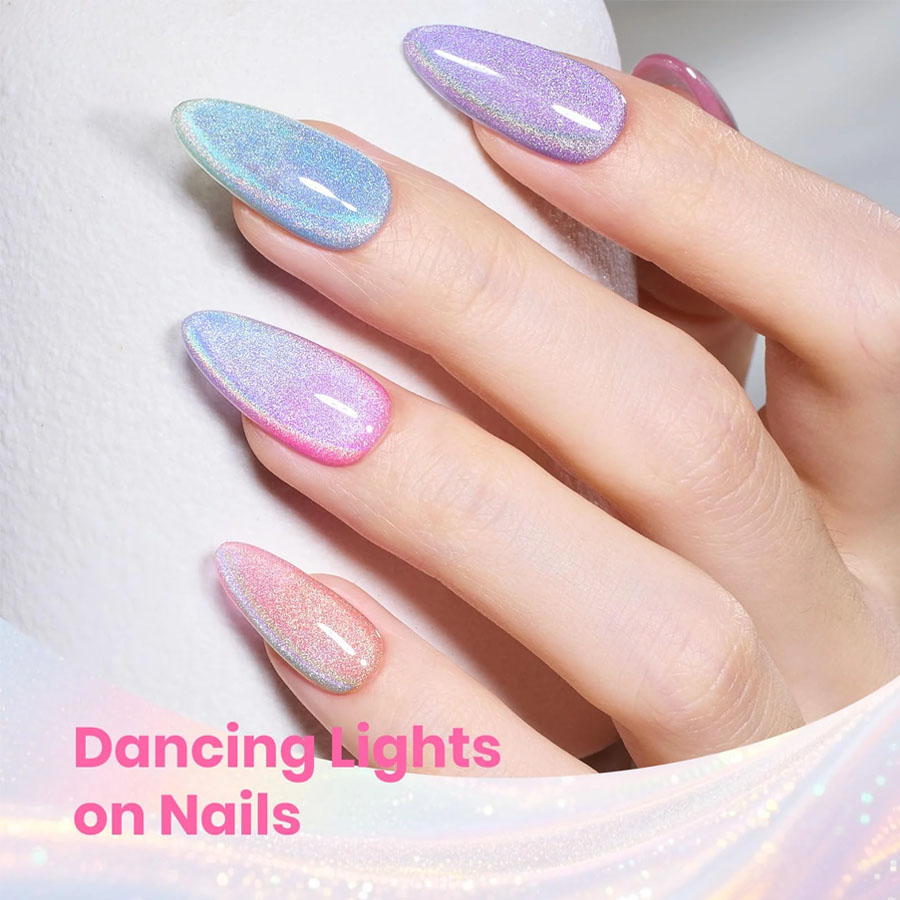 QAZIXU 1/6 Pcs Rainbow Cat Eye - Nail Art Pink Cat Eye reseña y precio