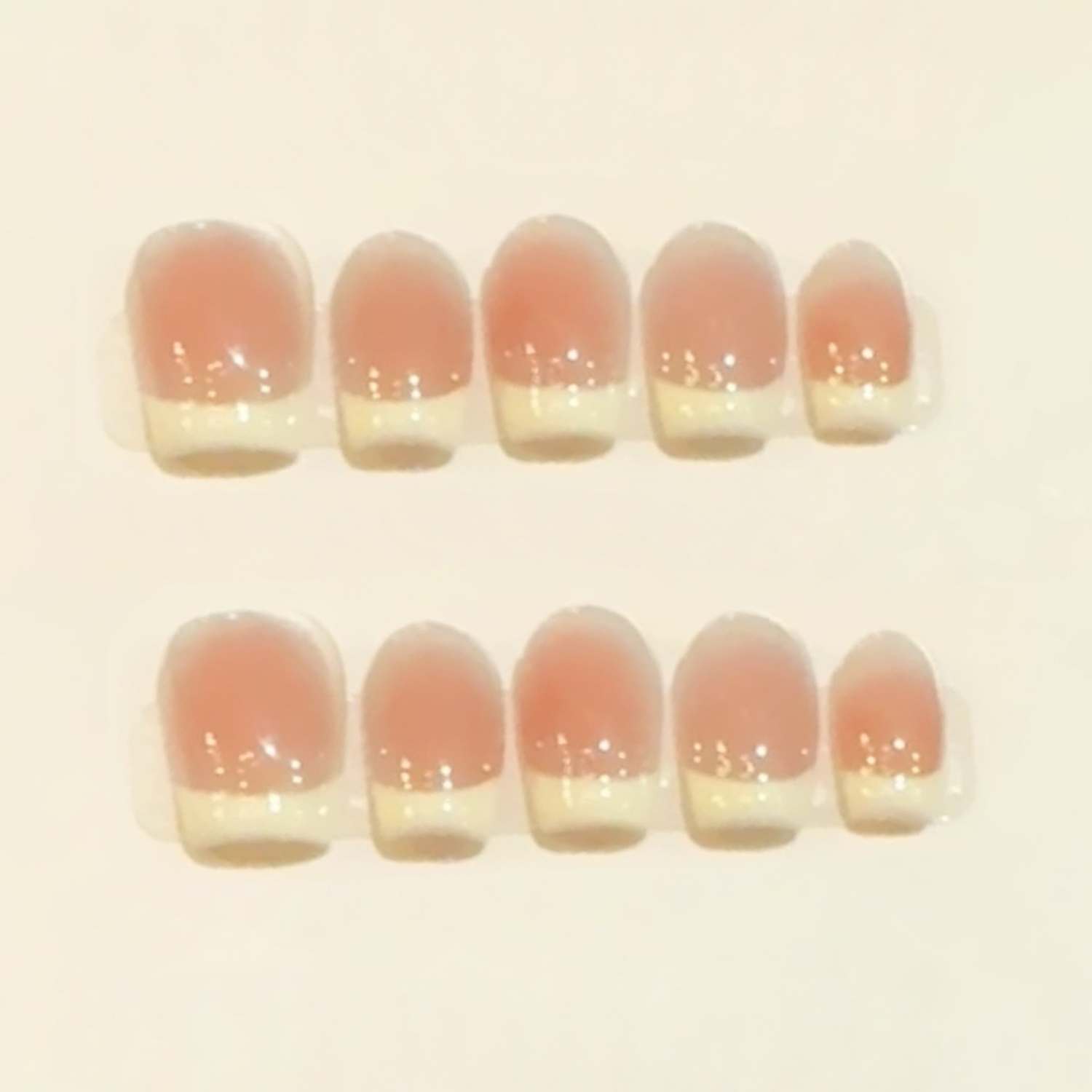10Pcs Simple Gradient French H - Nail Art Pink Cat Eye reseña y precio