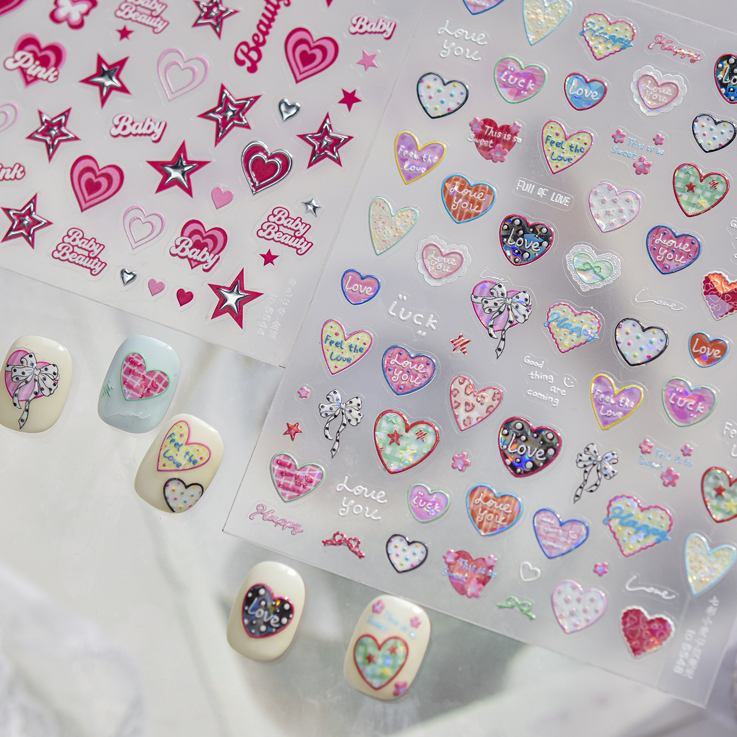 5D Metal Nail Stickers Sweet P - Nail Art Valentines Day reseña y precio