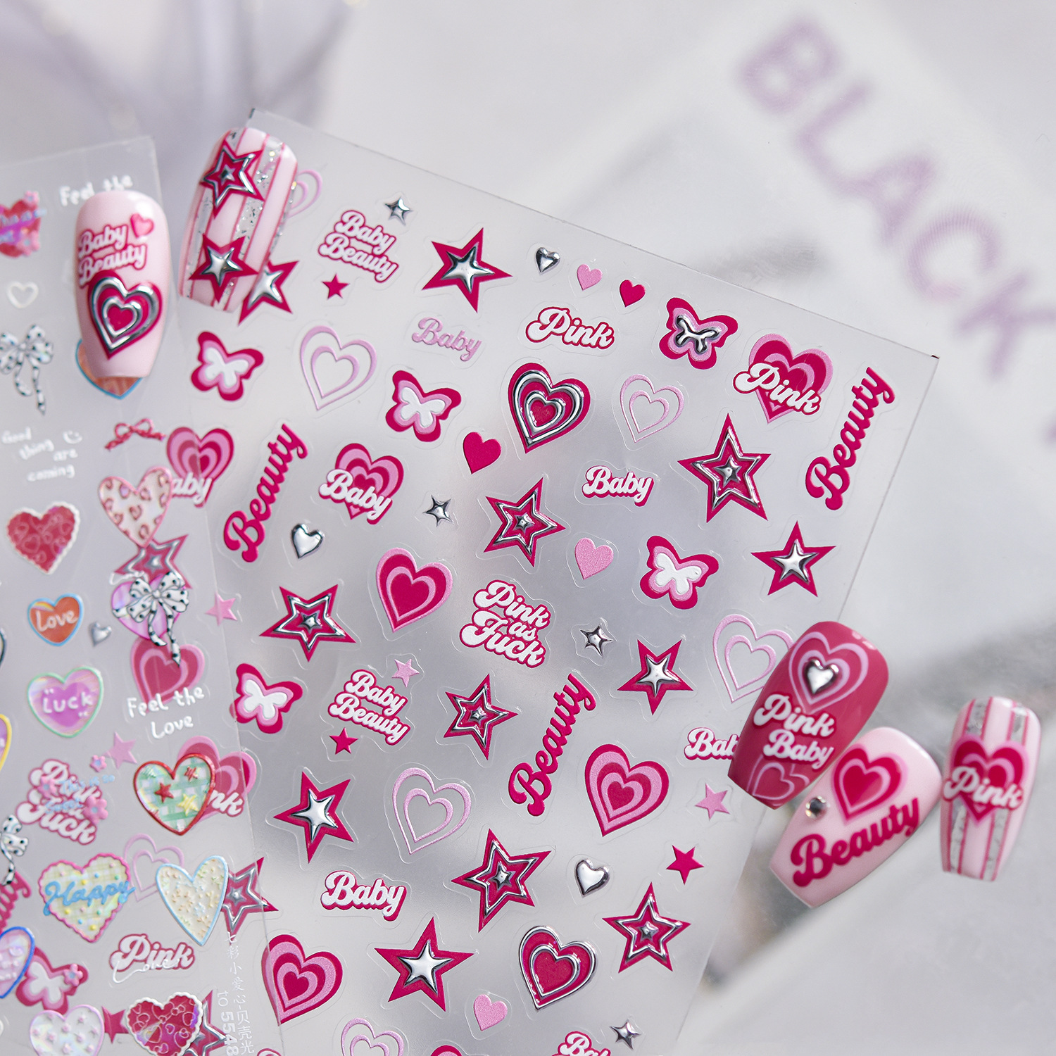 5D Metal Nail Stickers Sweet P - Nail Art Valentines Day reseña y precio