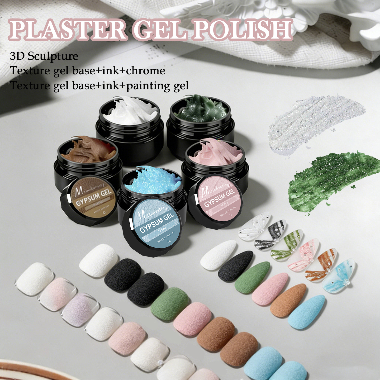 5g Solid Gypsum Painting Nail  - Nail Art Painting reseña y precio