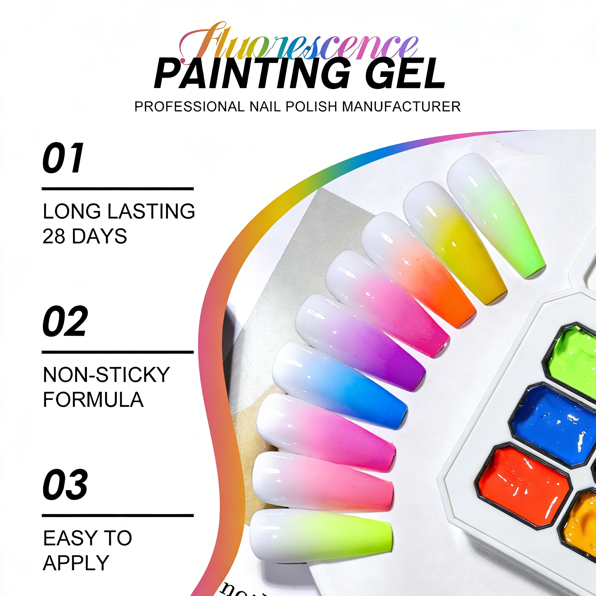 9-color solid nail polish ，pat - Nail Art Painting reseña y precio