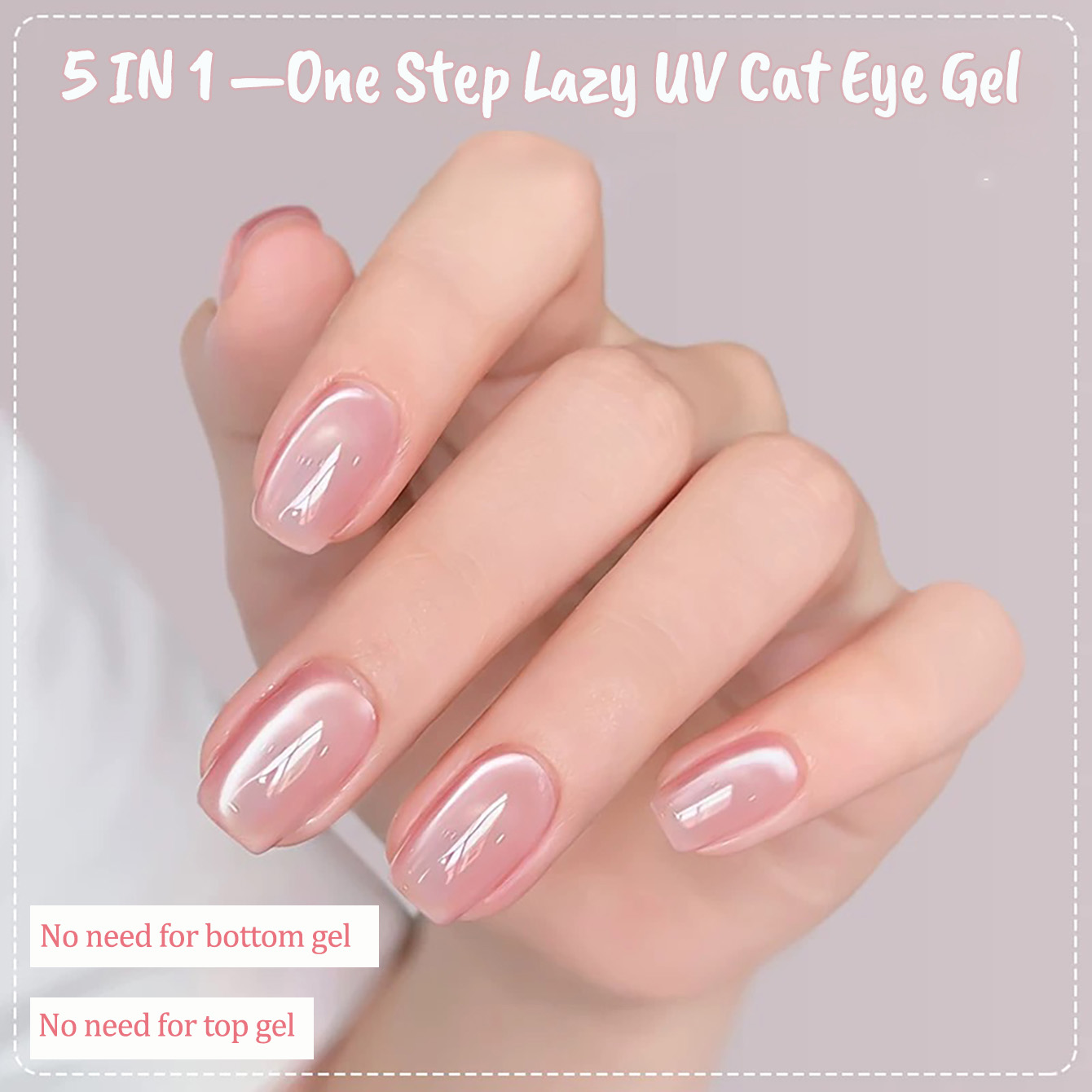 1pcs PSK Ice Transparent Pink  - Nail Art Pink Cat Eye reseña y precio