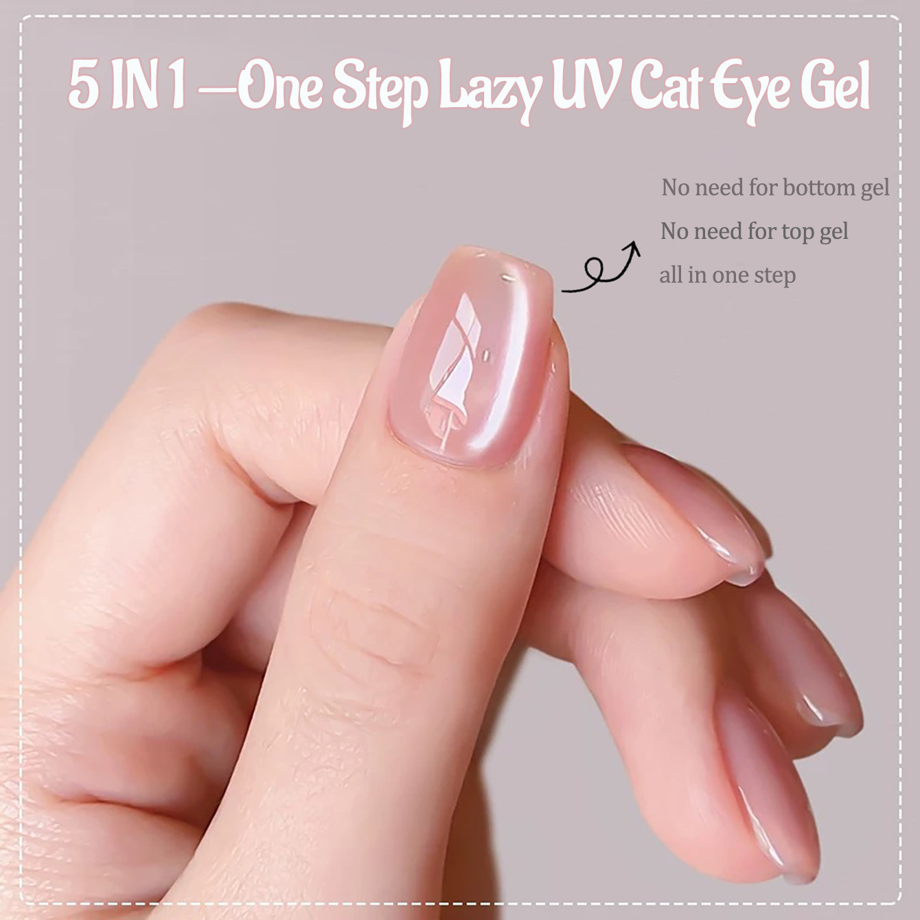 1pcs PSK Ice Transparent Pink  - Nail Art Pink Cat Eye reseña y precio