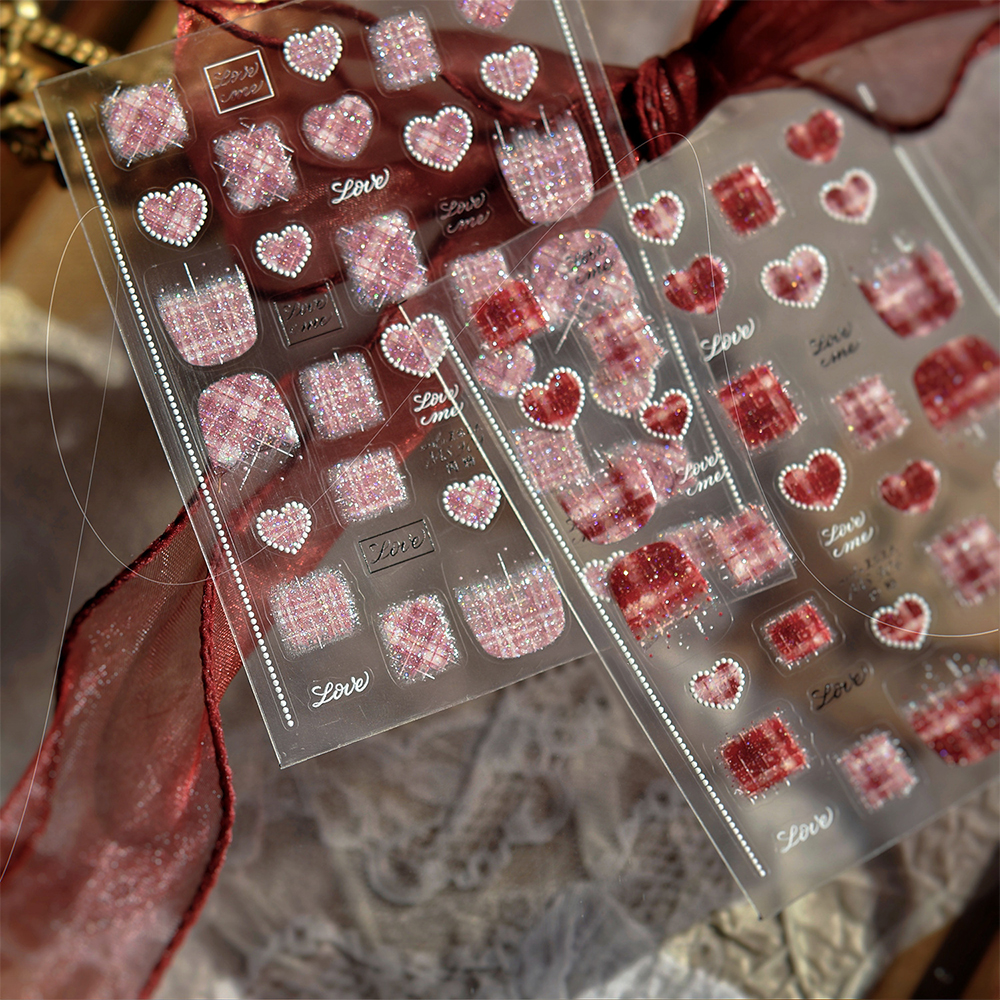 1pcs 5D Relief Love Hear Bow N - Nail Art Valentines Day reseña y precio