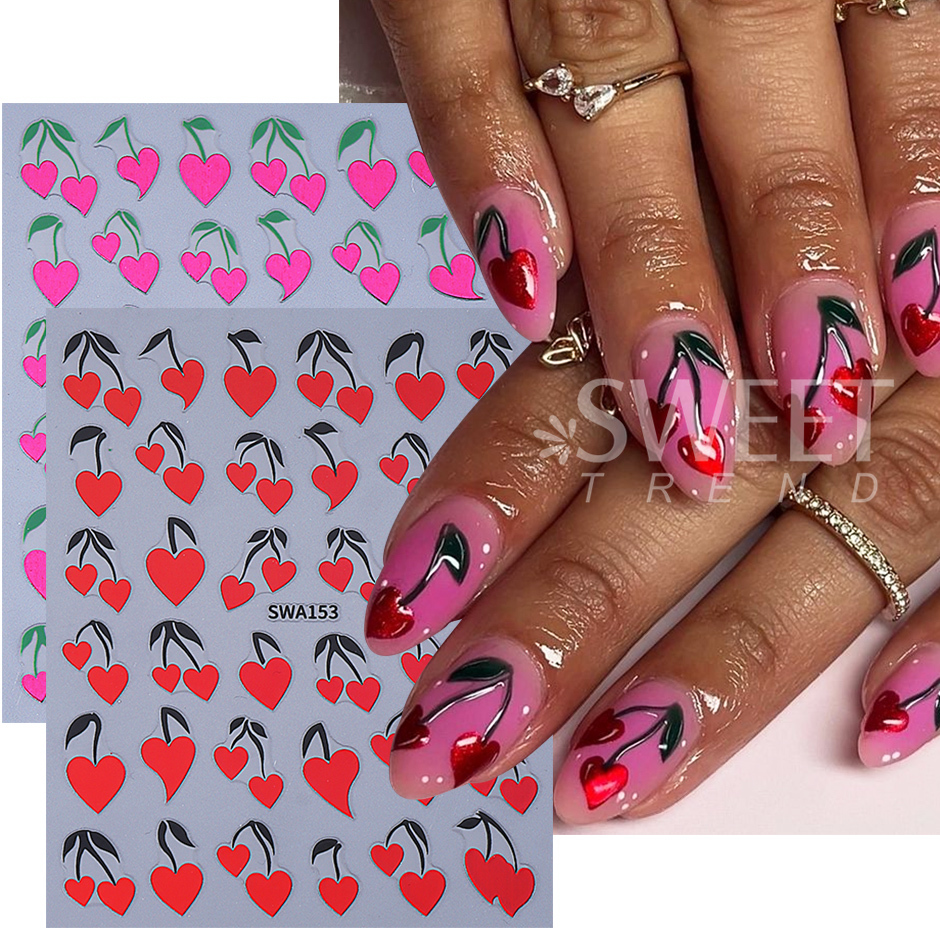 2pcs Black Lips Love Heart Nai - Nail Art Valentines Day reseña y precio