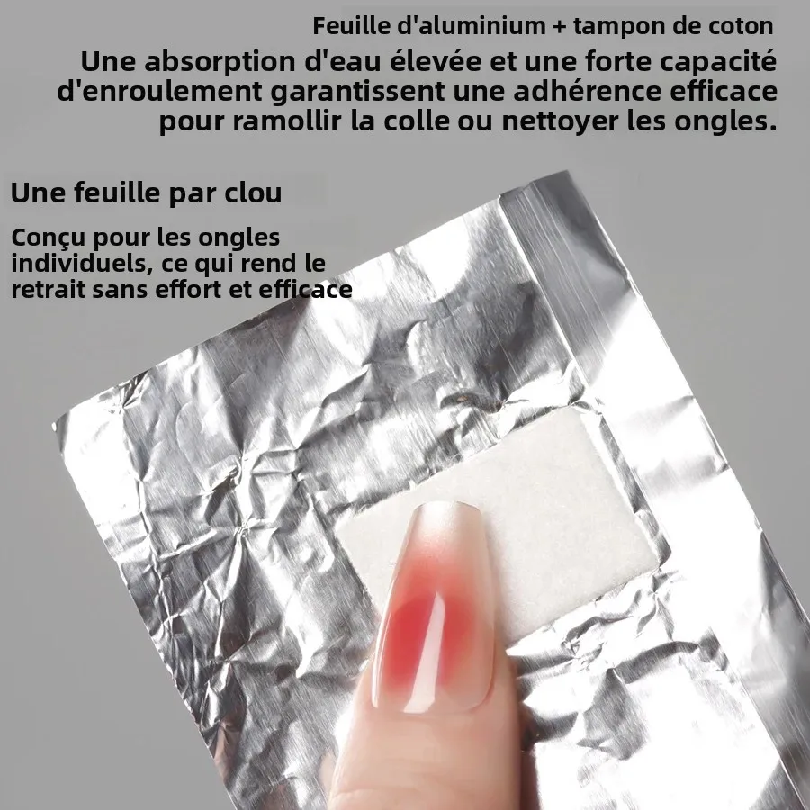 100Pcs Bag Aluminium Foil Nail - Nail Art Gel reseña y precio