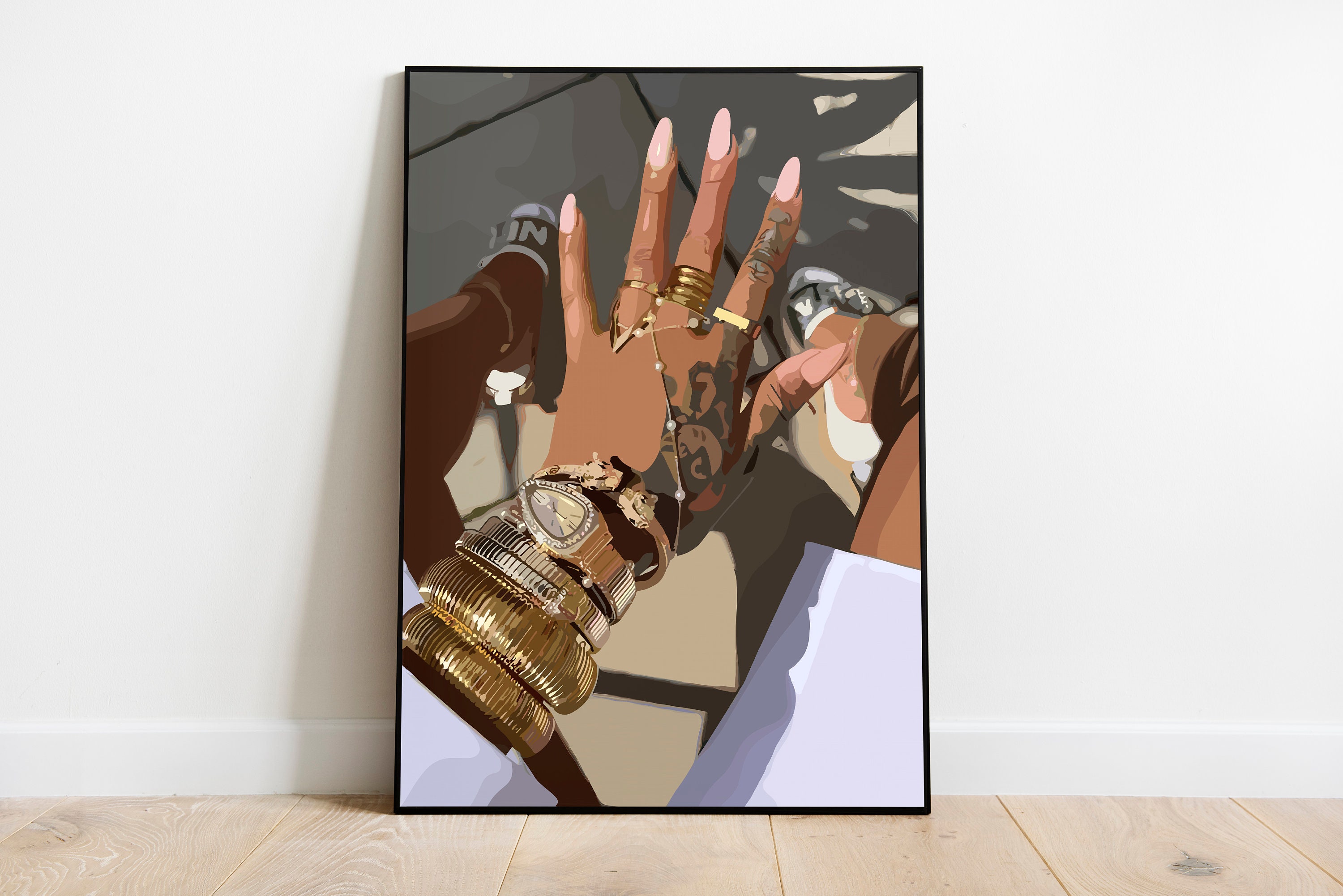 Black Girl Fashionable Women N - Nail Art Painting reseña y precio
