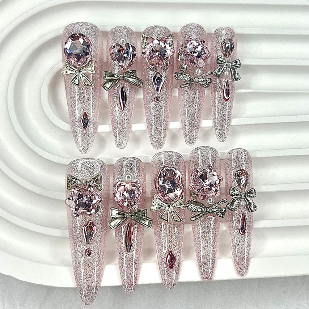 Luxury Pink Cat Eye Glitter St - Nail Art Pink Cat Eye reseña y precio
