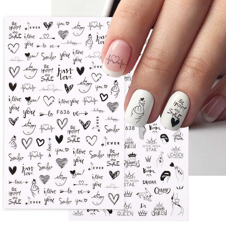 2pcs Heart Love Design 3D Nail - Nail Art Valentines Day reseña y precio