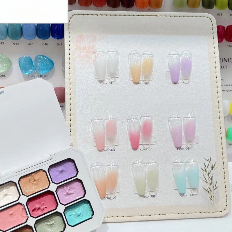 1pc Solid 9-grid Nail Patting  - Nail Art Painting reseña y precio