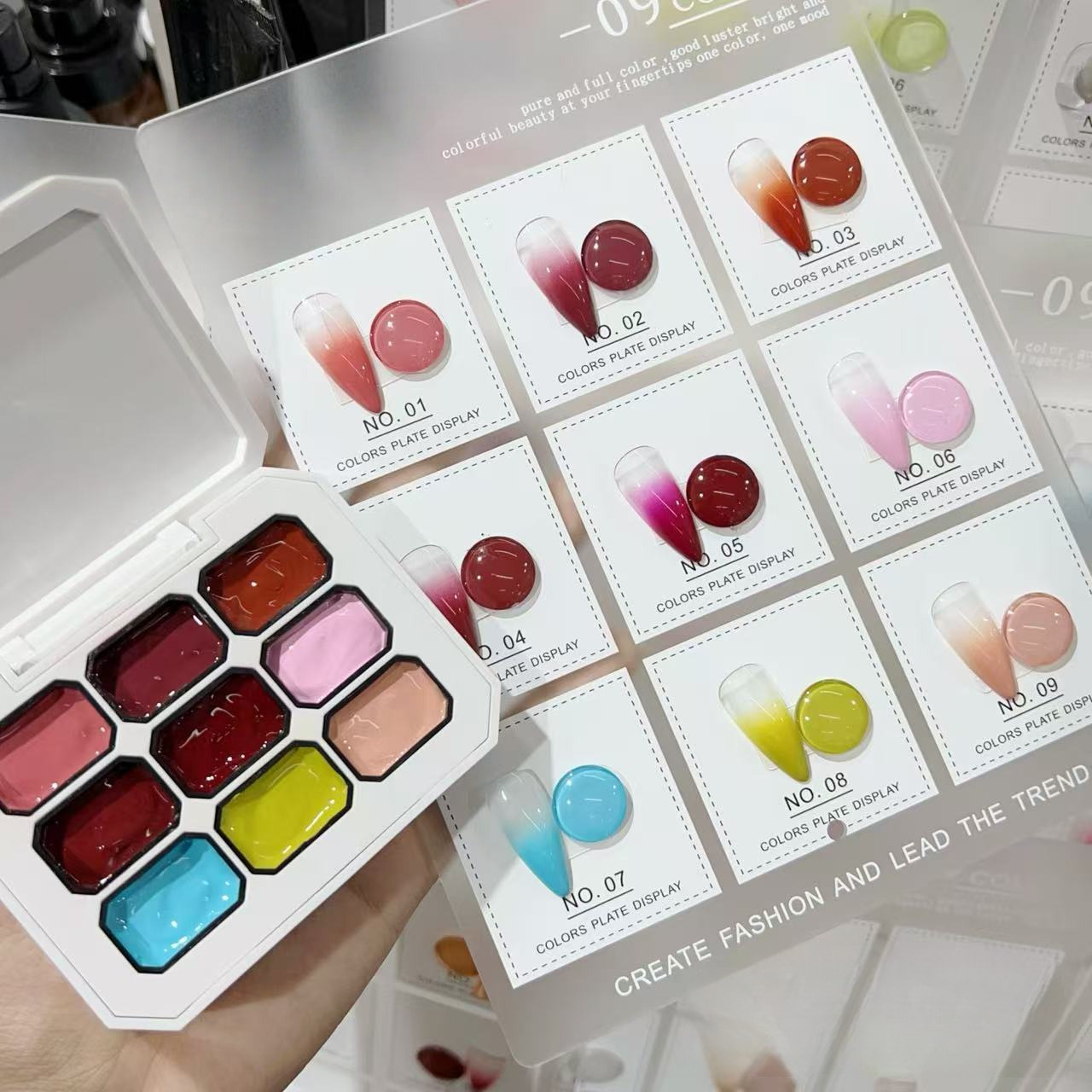 1pc Solid 9-grid Nail Patting  - Nail Art Painting reseña y precio