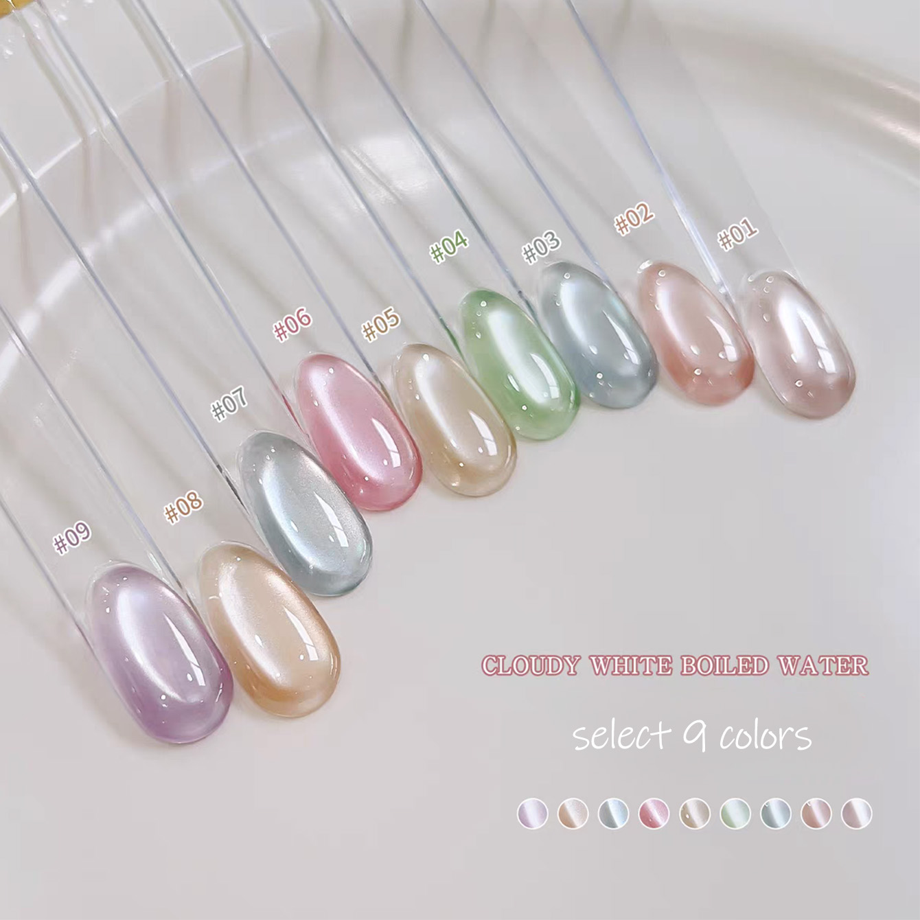 SHAKA 1pcs Clear Cloudy White  - Nail Art Pink Cat Eye reseña y precio